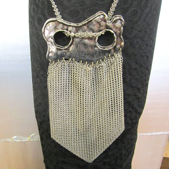 Ferrara Whiting and Davis Pointed Mask Ring Mesh Bag (and Necklace!)